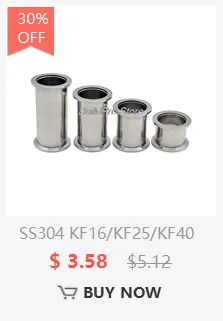 Sanitärvakuum-KF-Flanschverbindungen – 304-Stahl KF16/KF25/KF40/KF50 Winkel-/T-Stück-/Vierwege-Hochdruck-Klemm-Vakuumsystem – Detail 3
