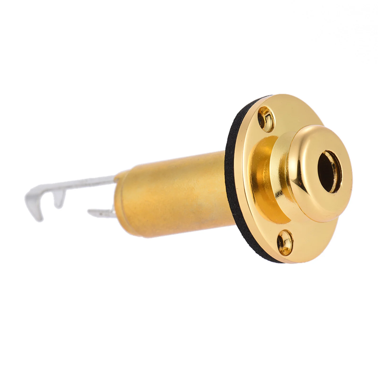 Acoustic Electric Guitar Mono End Pin Endpin Jack Socket Plug 6.35mm 1/4 Inch Copper Material with Screws Guitar Parts Accessory