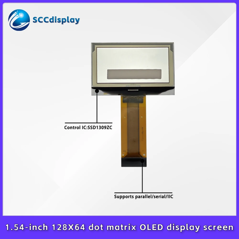 Wholesale supply 1.54-inch OLED display LCD screen SJXDO1540 small size 128*64 dot matrix parallel/IC interface SSD1309ZC driver
