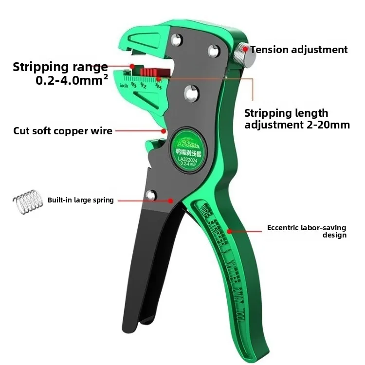Wire Stripping Pliers Multi functional Automatic Leather Stripping Pliers 4-square-meter Wire Cutting Chickbeak Wire Pulling