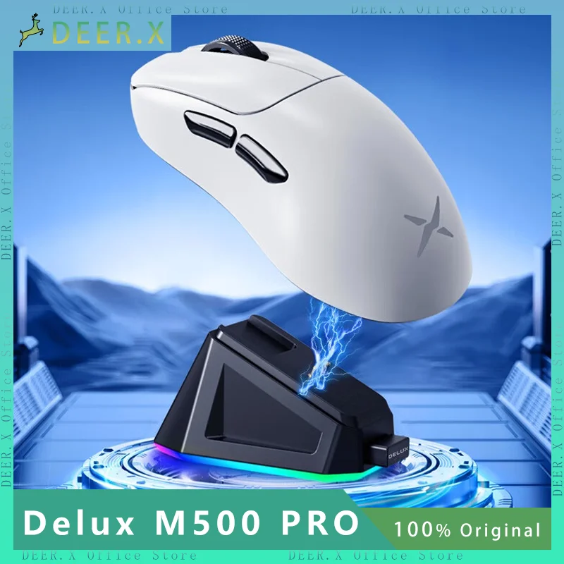 

Мышь Delux M500 PRO беспроводная, тройной режим, Bluetooth, 8K