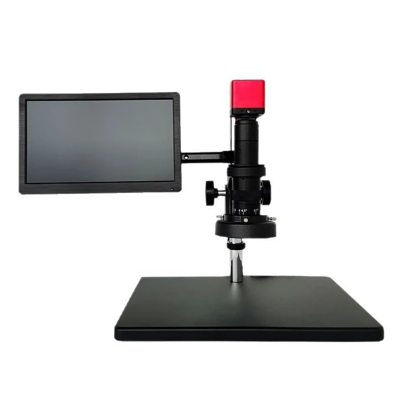 Industrial HD CCD Camera Digital Microscope with Screen for Circuit Board Inspection Phone Repair Optical Magnification System