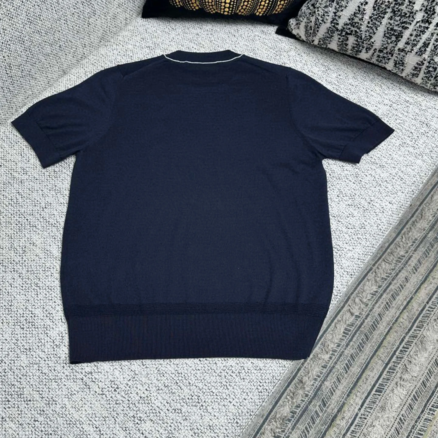 

Брендовая мужская облегающая повседневная трикотажная футболка ZhanChao с вышивкой, простая летняя коллекция, круглый топ Ne Top