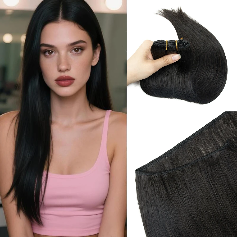 

Натуральные прямые волосы Remy, 100% человеческие, мягкие, 50 г в пачке, профессиональное качество, для наращивания.