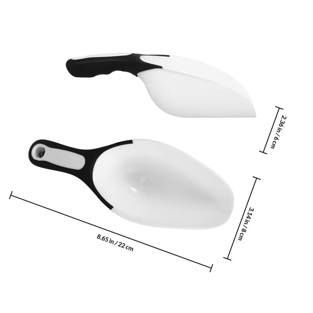 2Pcs Multi-Use Plastic Flour Scoop Ice Cube Rice Grain Scoop Sturdy Food Scoops for Kitchen Ice Scoopers for Freezer view 3