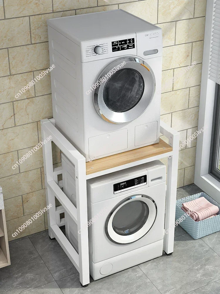 Washing machine rack, drum, double floor-to-ceiling balcony, laundry detergent rack, dryer, dishwasher, stacked shelves above