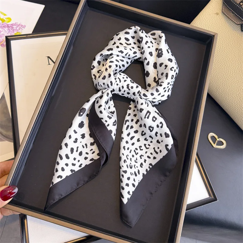 

Square Scarf Hijab Silk Woman Shawl Wraps Bandana Headband Hair Bands Handkerchief Designer Headscarf Femme Headbands