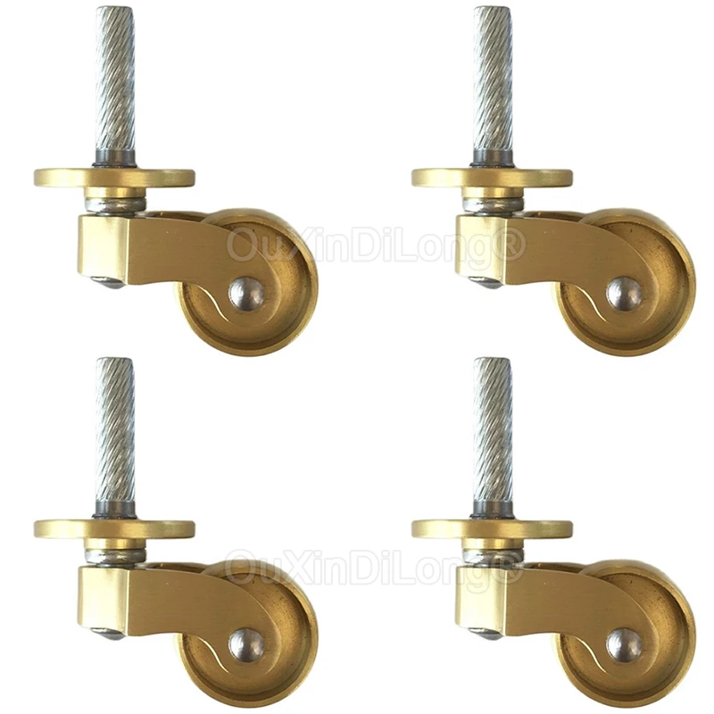 4PCS Brass Stem Casters 1