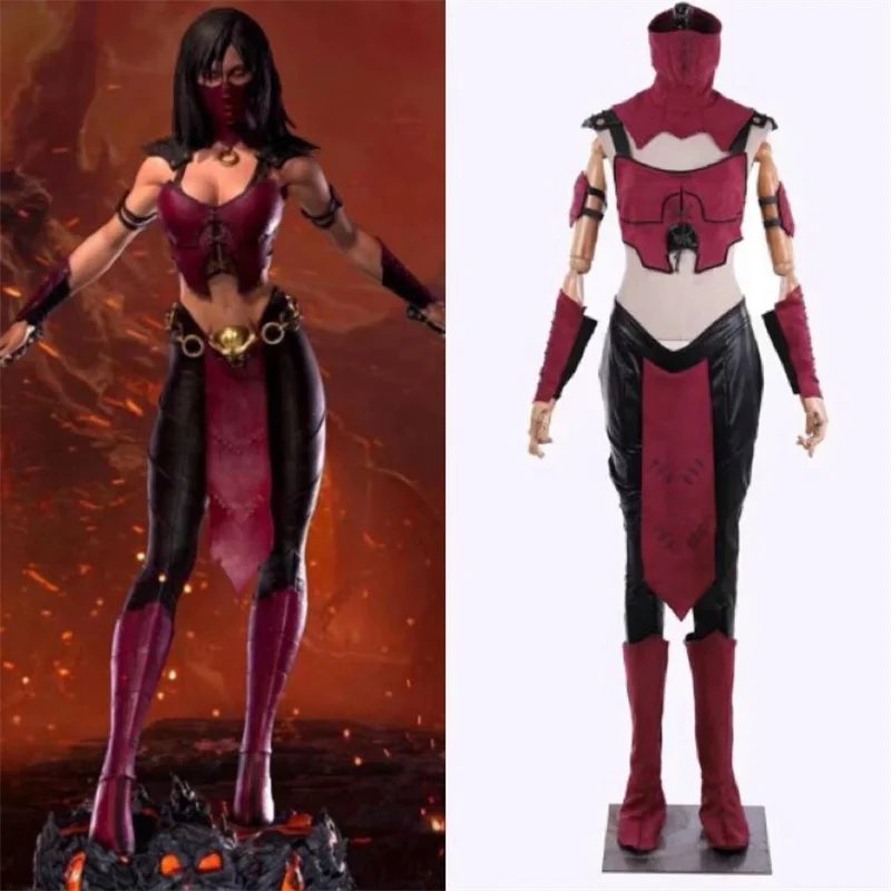 

Игра Mileena Косплей Костюм Сексуальный Боевой Костюм с Маской Женщины Хэллоуин Карнавал Косплей Наряды Игровые Костюмы