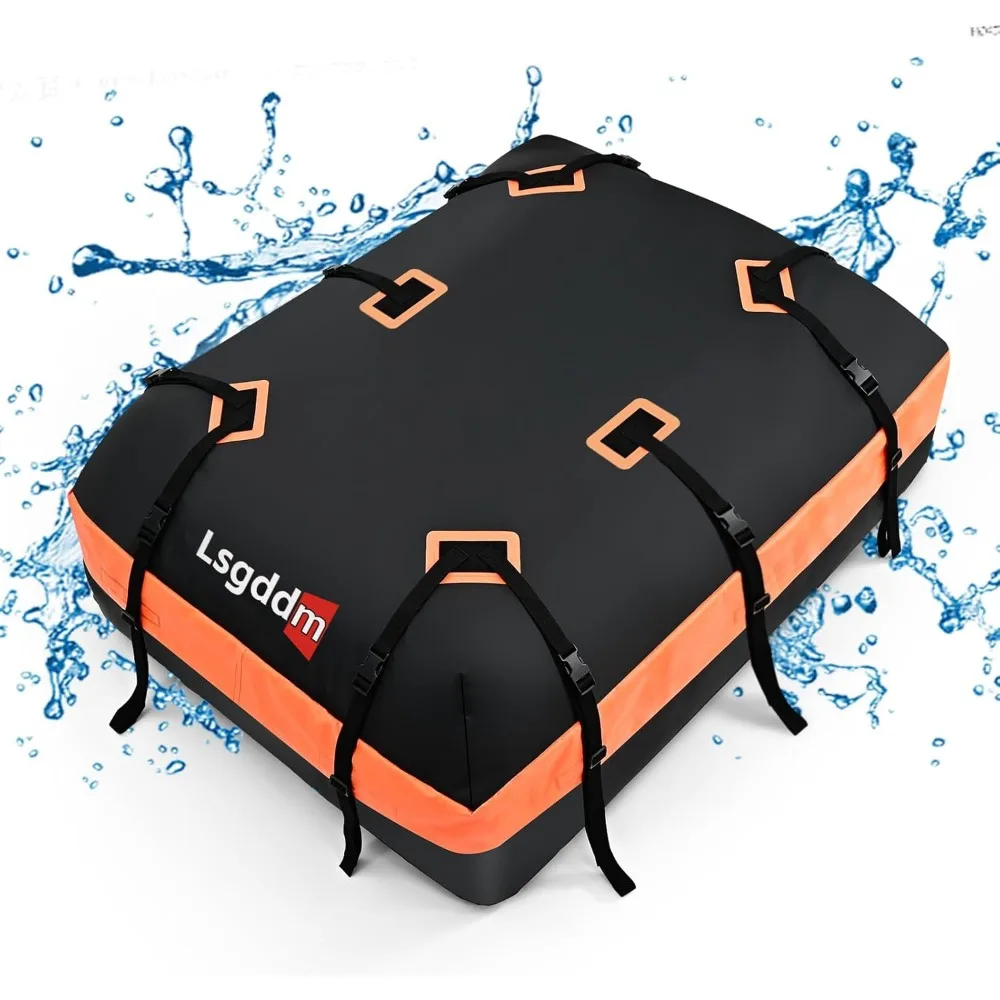 

Водонепроницаемая сумка на крышу автомобиля, хранилище на 21 кубических футах, универсальная, подходит для всех транспортных средств с противоскользящим ковриком и замком