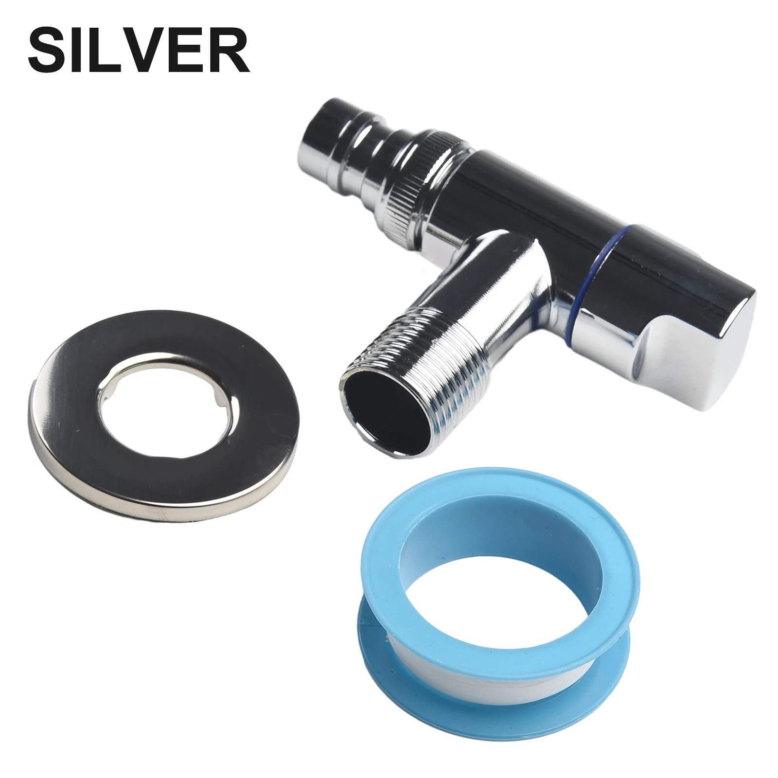 1pc Quick Opening Angle Valve 1pc Original Tape 10*5*4.5cm G1/2 Silver Black Gray Water Stop For Kitchen Bathroom Into The Wall