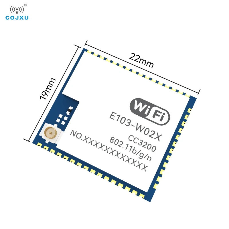 CC3200 WIFI Module 2.4GHz COJXU E103-W02X 20dBm IPX Low Power Consumption Support MQTT HTTP Client TCP/UDP Airkiss Function