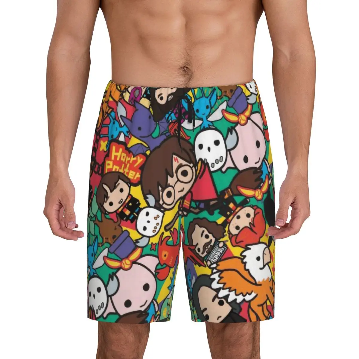 

Men's Harrys Magic Adventure Movies Potters Pajama Shorts Custom Print Sleep Pjs Sleepwear Bottoms with Pockets