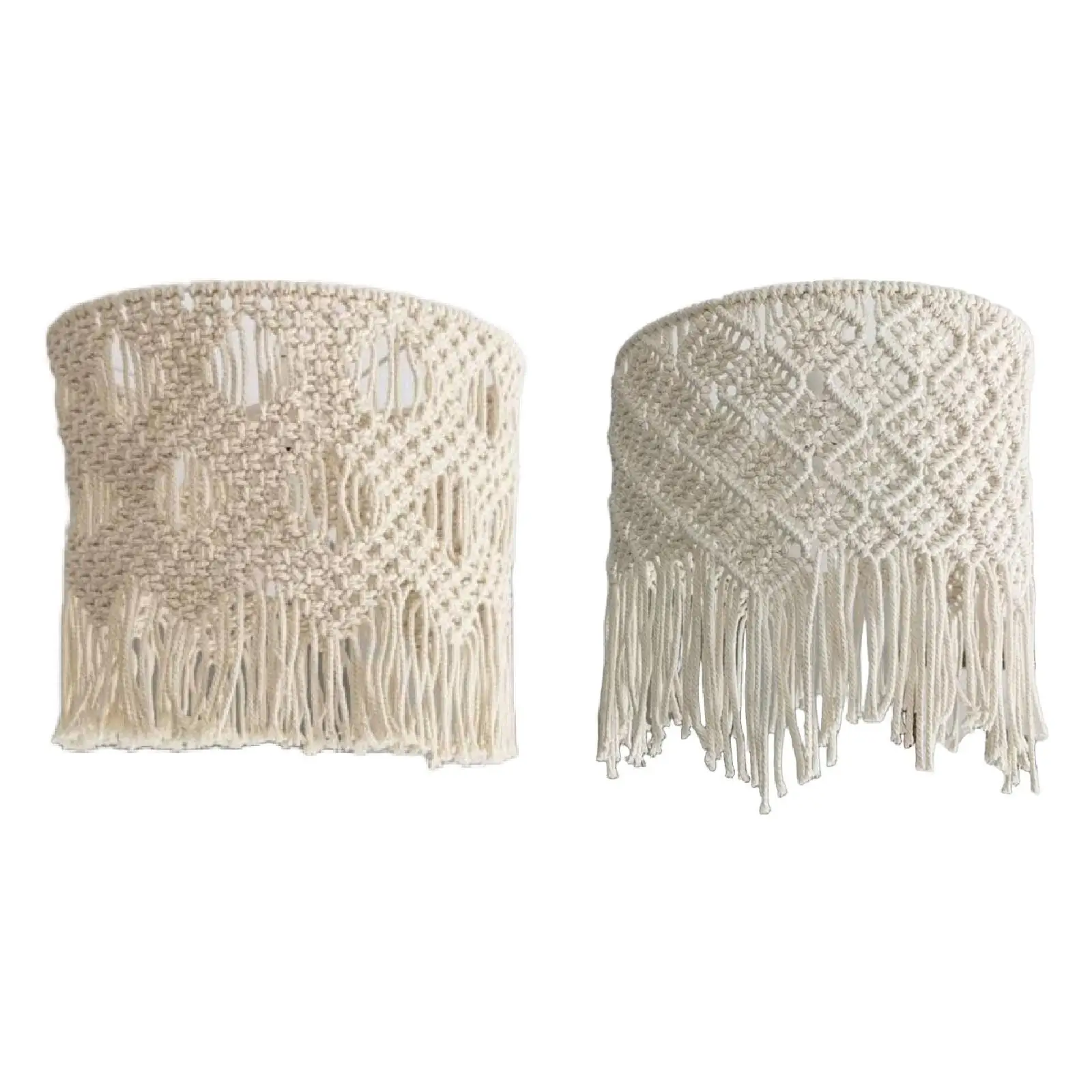 

Boho Hanging Pendant Light Cover Fitting Light Shade Lamp Shade Macrame Lampshade for Living Room Bedroom Lighting Dorm Bathroom