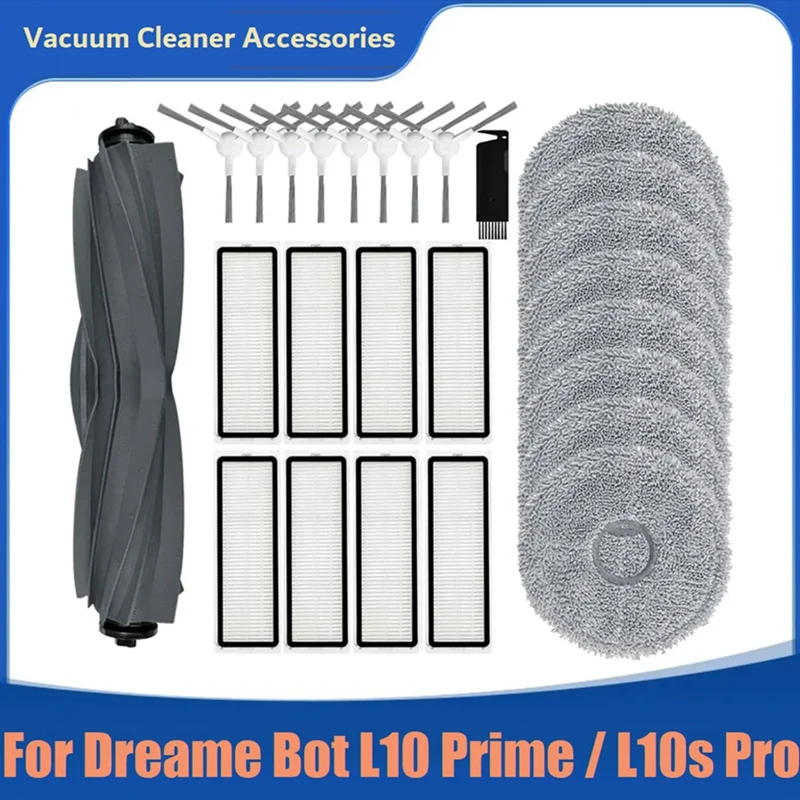 

Запчасти для пылесоса Dreame Bot L10 Prime/L10S Pro, основная боковая щетка, фильтр Hepa, тряпки для швабры, аксессуары