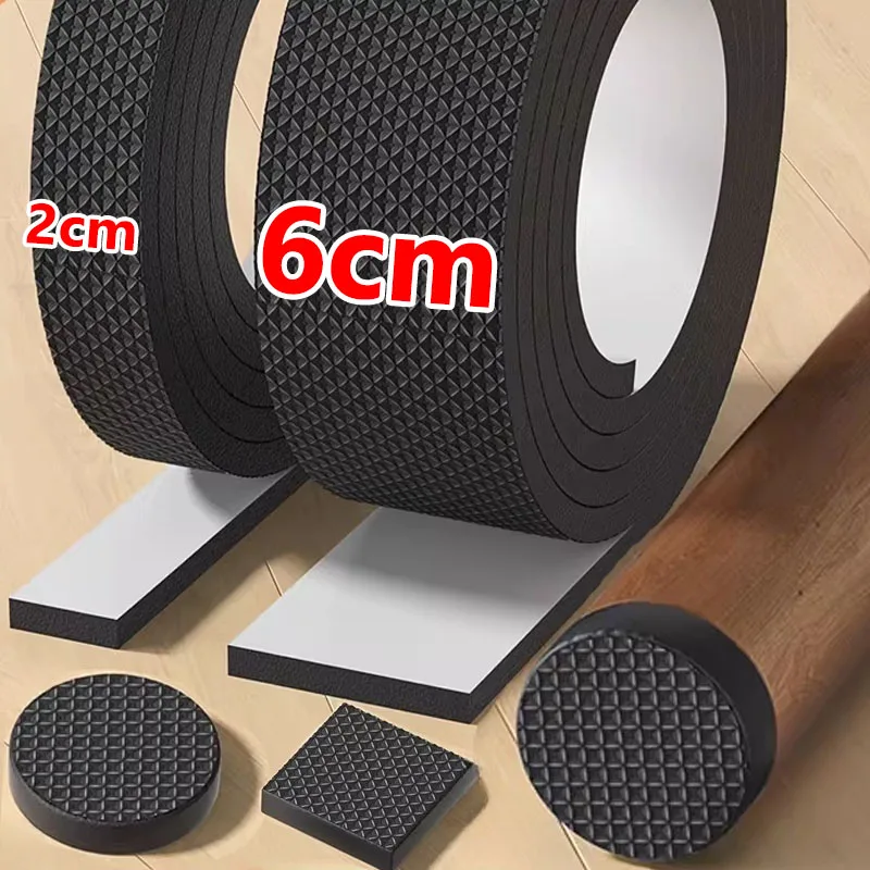 DIY Anti-slip Furniture Pads Mute Mats Bumper Damper Thick Non-Slip Pad Foot Cover Self Adhesive Table Chair Foot Protection Pad view 2