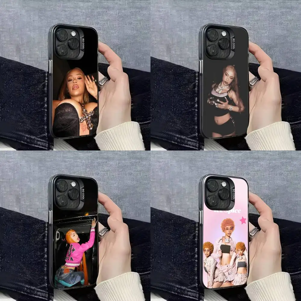 

Cool Girl I-Ice Spice Phone Case For iPhone 17,16,15,14,13,12,11,Pro,Max,Plus,E,SE4,Air,Mini Black IMD Cover