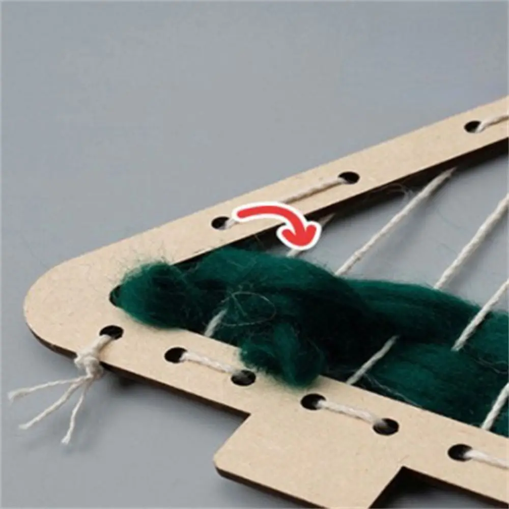 Jouet jouets de maternelle Mini arbres de noël tissage cadeau de noël bricolage assemblage bas de noël cloches de noël arbre de laine de noël