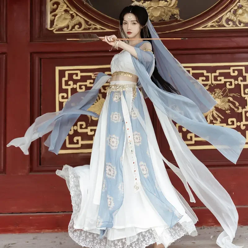 

Exotic style Dunhuang Feitian improved Hanfu female western style Han element suit