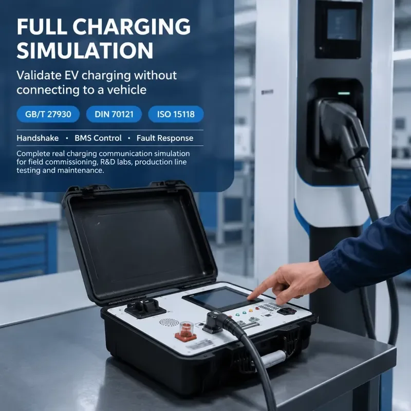 DC EV Charger Tester BMS Emulator Protocol Analyzer Fault Injector Fast Charging Station Portable Diagnostic Tool XN103