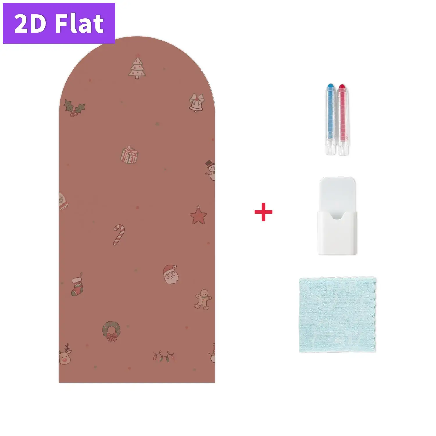 1 piece of Christmas decorative arch pattern with multiple color options, self-adhesive magnetic wall sticker, 45*100cm