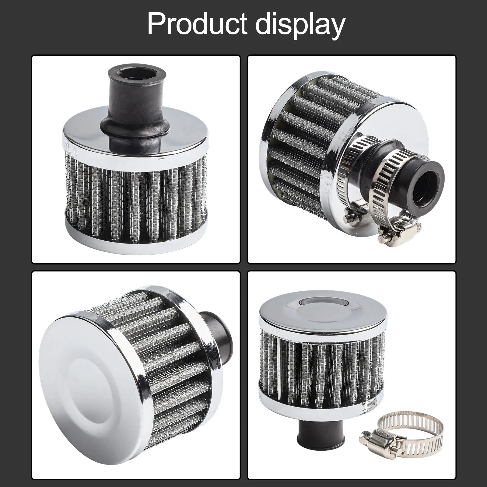

Reliable Cold Air Intake Filter Turbo Vent with 12mm Crankcase Breather Valve Cover for Improved Engine Performance