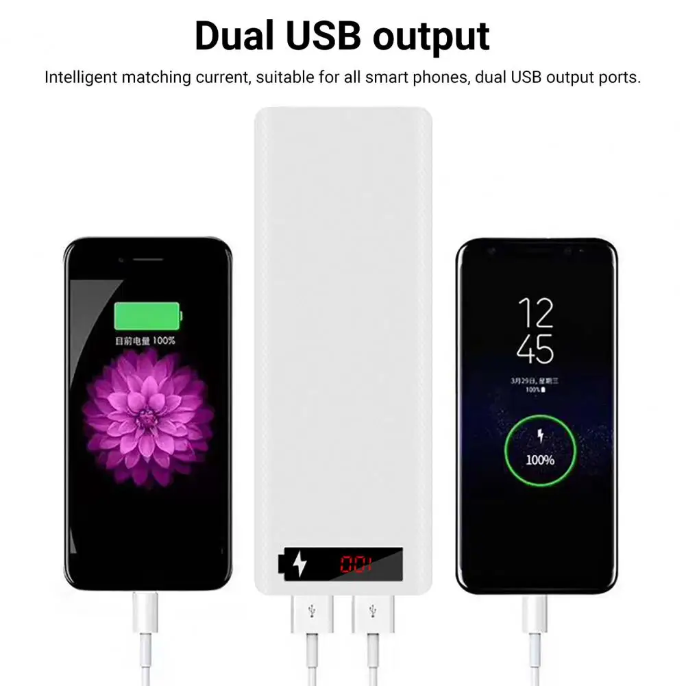 M10/L10 Power Bank Case Detachable 10x18650 Battery Power Box LED Digital Display Power Bank Box Smart Phone Battery Charger Box