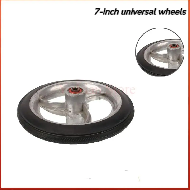 7-Inch Universal Wheels – Compatible with 7-Inch Medical Wheels, Wheelchairs, and Hand Cart Replacement NeedsTyre