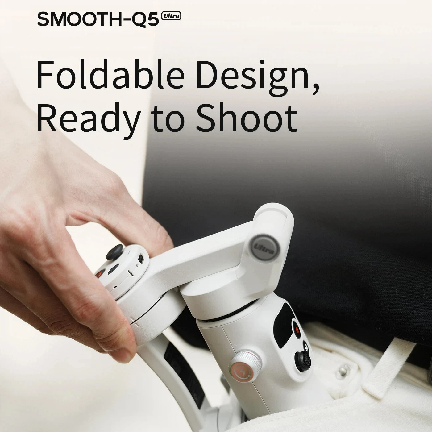 ZHIYUN Smooth Q5 Ultra Gimbal Stabilizer with AI Tracking Motion-Sensing Control Wireless Remote for iPhone Android Vlog Live