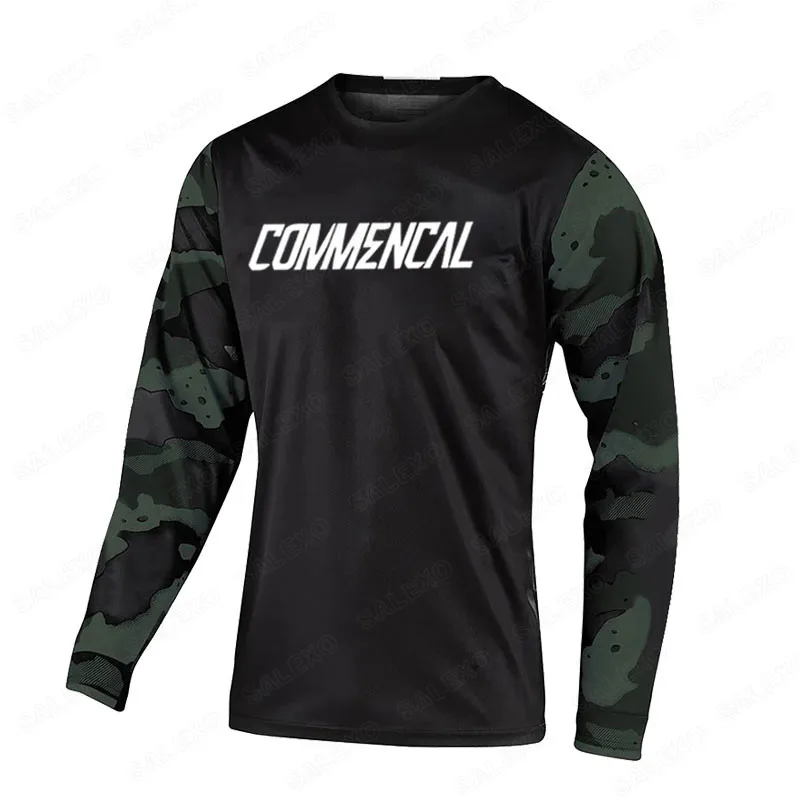 2024 Men Long Sleeves Sports Team Downhill Jerseys MTB Bike Shirts Offroad DH Motorcycle Jersey Motocross Commencal Clothing