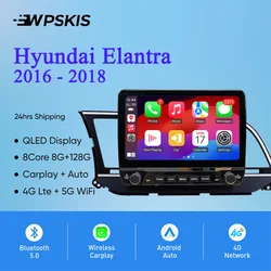 Car Radio For Hyundai Elantra 2016 2017 2018 Car Multimedia Video Music Player Auto Radio Head Unit Tape Gps Navi Carplay Auto