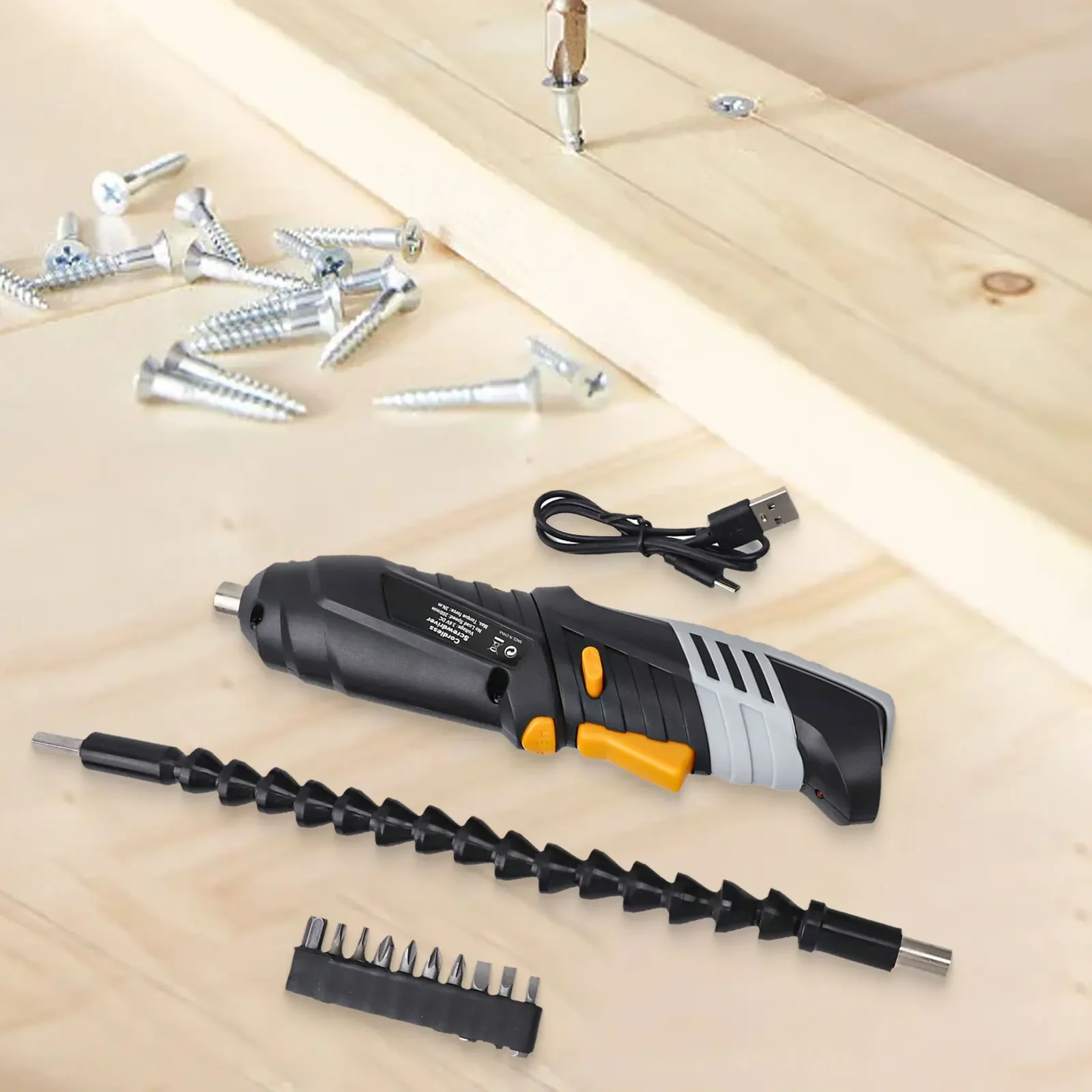 

DIY Screwdriver Cordless Drill Driver 1300mAh Li-Ion Battery Built-in Working Light Compact Electric Drill For Home Use