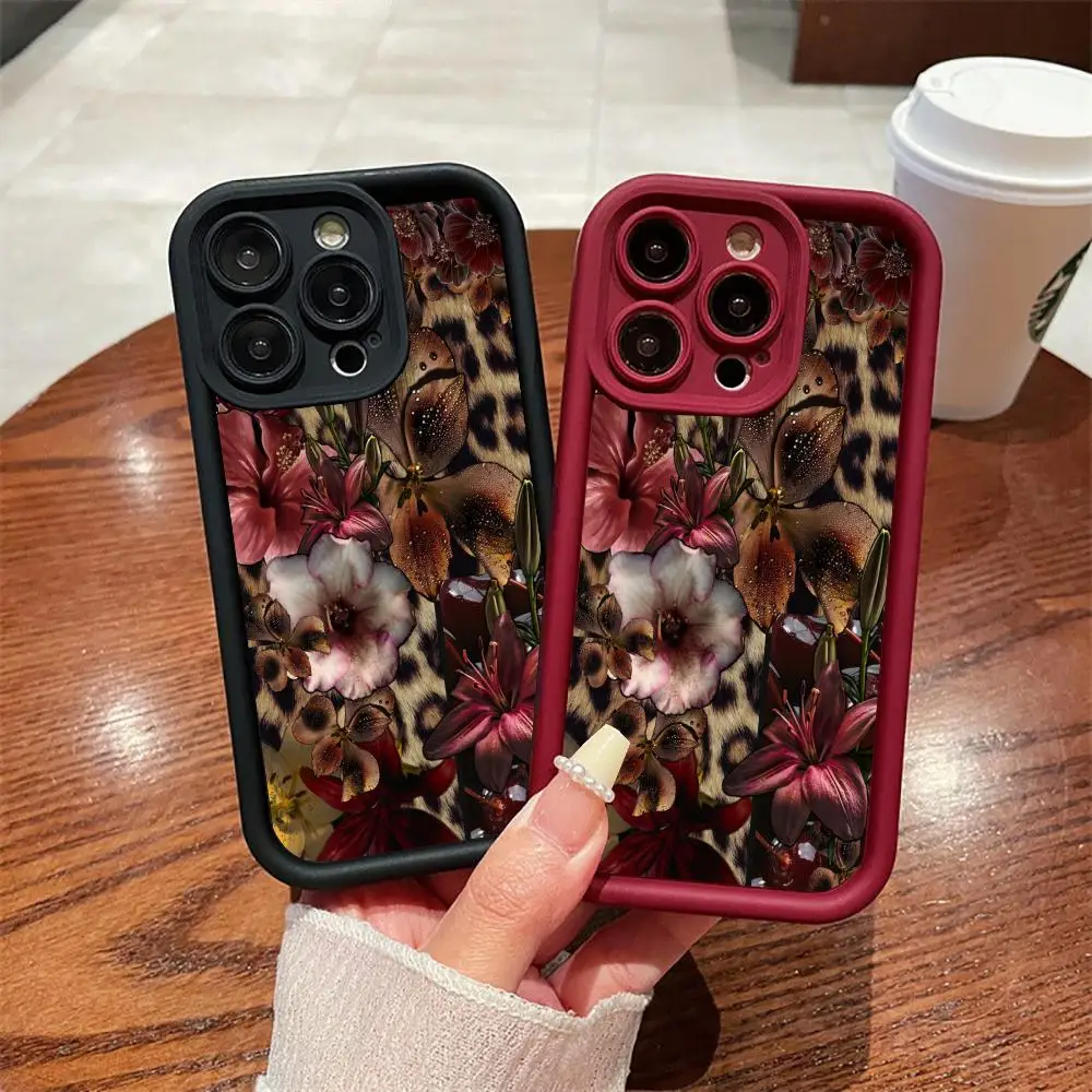 

Flowers pattern Matte Phone Case For iPhone 17 Pro Max Case iPhone 17 13 15 16 11 14 12 Pro XR 7 8 Plus SE Back Cover