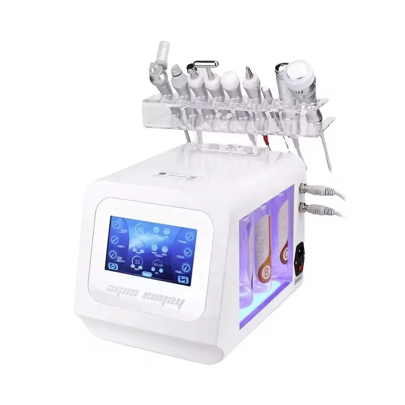 

Hydra face Cleaning Machine 9 in 1 Hydra Water Dermabrasion Facial Hydro Ultrasonic Face Skin Scrubber Face Lift Acne Treatment