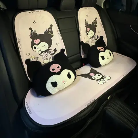 Kuromi Kort Sammets Sittdyna Tecknad Alla Årstider Universal Ryggstöd Söt Sittskydd Nackstöd Och Ländstöd 10 best sales Kuromi bilsätesöverdrag - №2