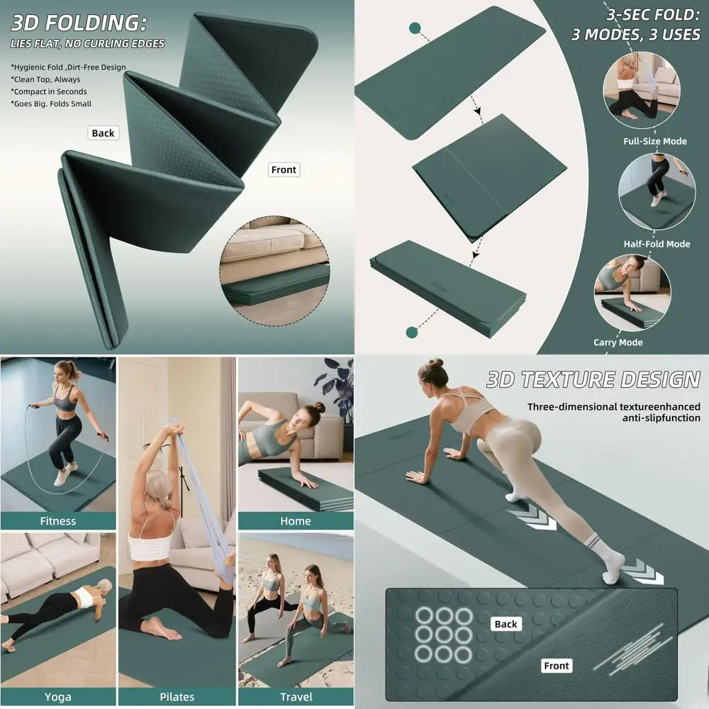 

Expandable Yoga Mat - Portable, 75x31 Large Size for Men & Women, Ideal for Yoga, Pilates, Fitness, and Exercises