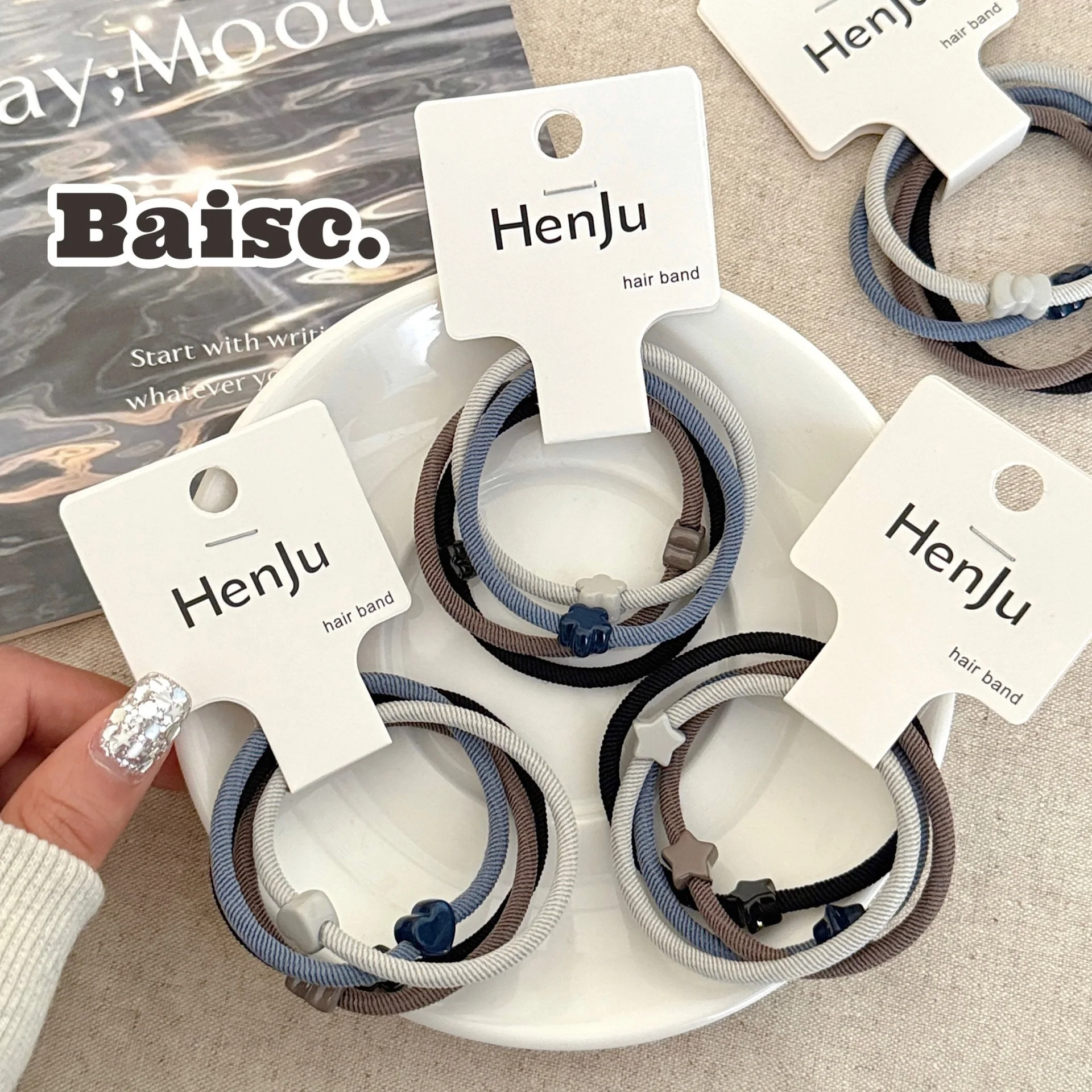 ยางรัดผมแบบยืดหยุ่น สไตล์ใหม่ ไล่เฉดสีเทา เรียบง่าย แฟชั่นสำหรับวัยรุ่นหญิง ยางมัดผม อุปกรณ์เสริมผมอเนกประสงค์