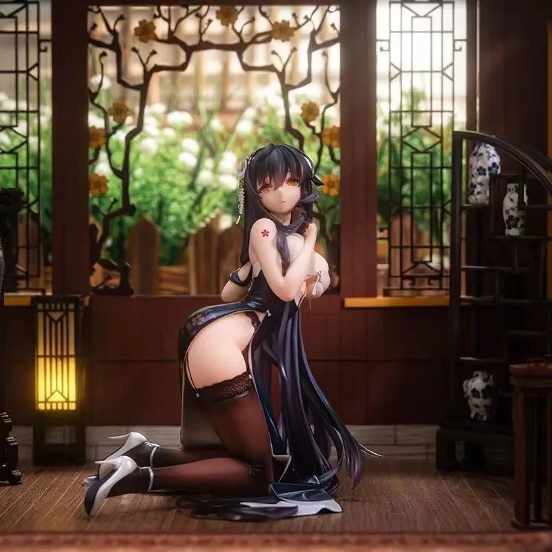Azur Lane 17 سنتيمتر Ijn Azuma In Cheongsam شخصيات كرتونية لعبة تمثال الكرتون فتاة نماذج تحصيل اللعب لطيف حلية دمية لعبة هدية #4