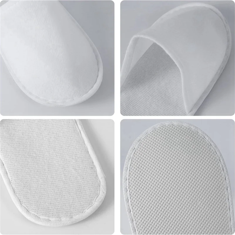 

【New-Sale】30 Pairs Disposable House Slippers For Guests Closed Toe Disposable Slippers For Hotel, Spa, Travel, Shoeless Home
