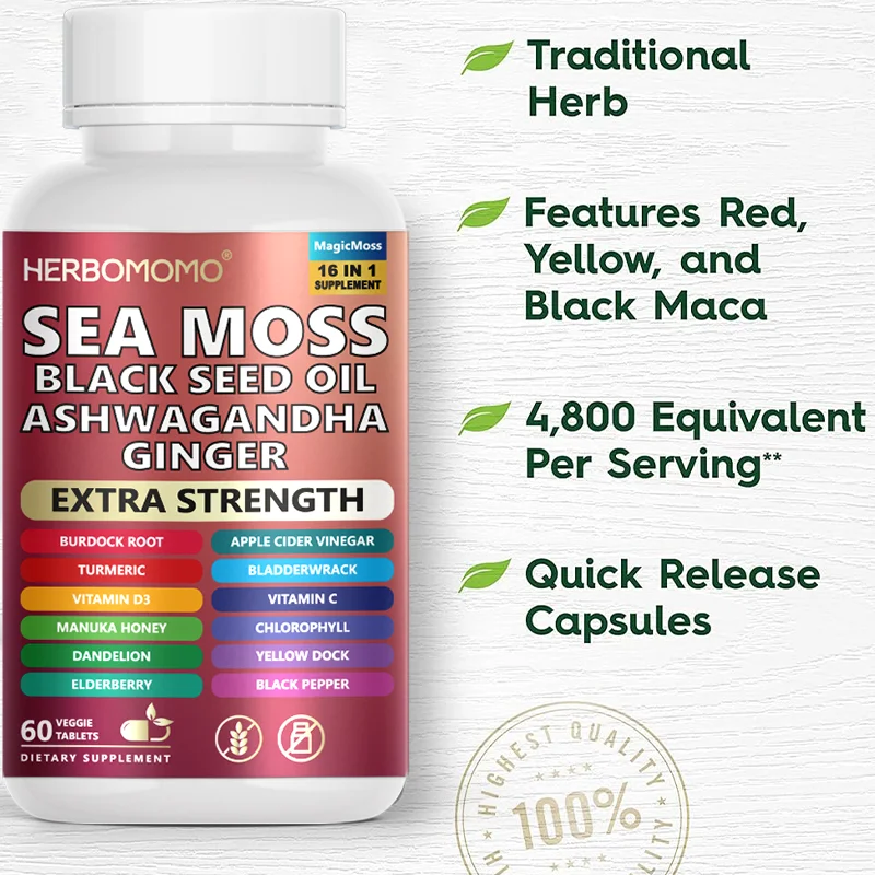 Sea Moss Supplement All in 1 Non - Artificial Supports For Energy, Reproductive Health Natural Energizer