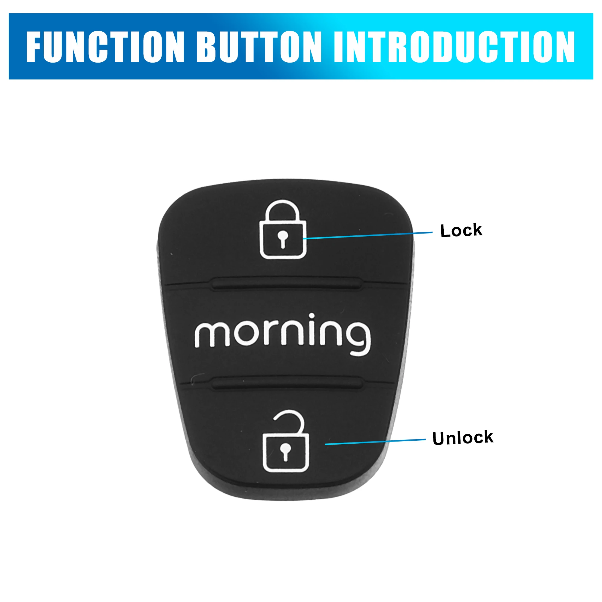 uxcell Car 3 Buttons Remote Control Key Fob Case Rubber Shell Insert Pad Keypad Cover Housing Tools for Hyundai Accessories