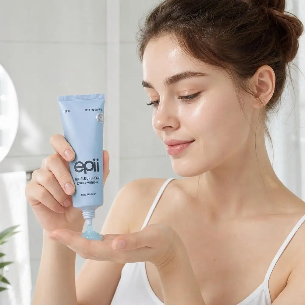 Ectoin Panthenol Face Moisturizer Deep Hydrating Barrier Cream Soothing Non Greasy Facial Care for Sensitive Irritated Skin
