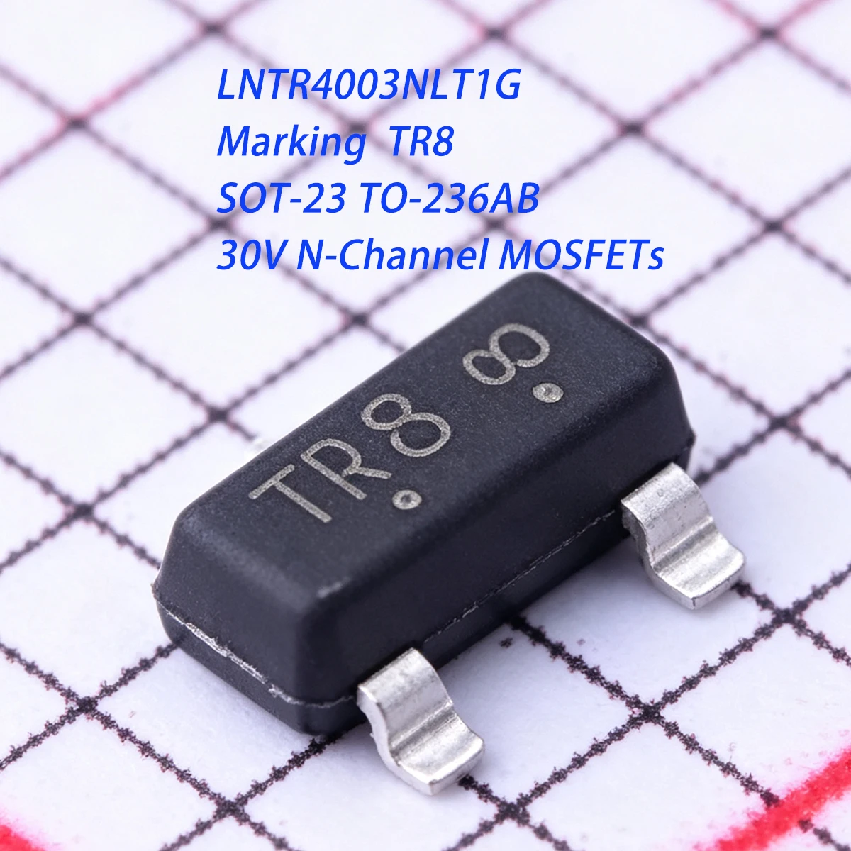 100PCS LNTR4003NLT1G Marking TR8 SOT-23 TO-236AB 30V 560mA 0.56A 2Ω@2.5V N-Channel NEW Original Field-Effect Transistor MOSFETs