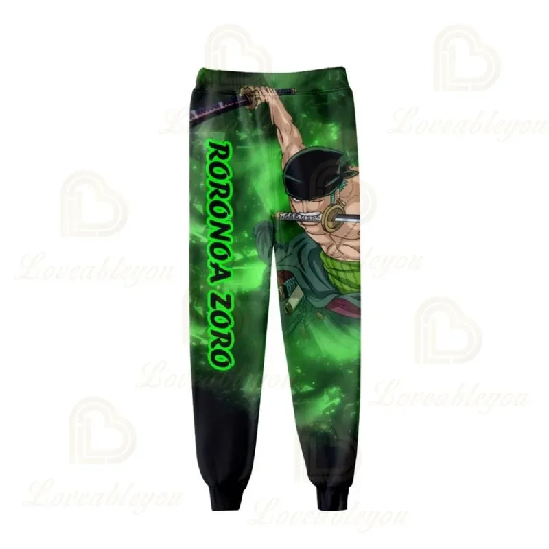 One Piece Luffy Casual Trousers Roronoa Zoro Jogging Pants Anime Printed Sweatpant Workout Running Sport Clothing