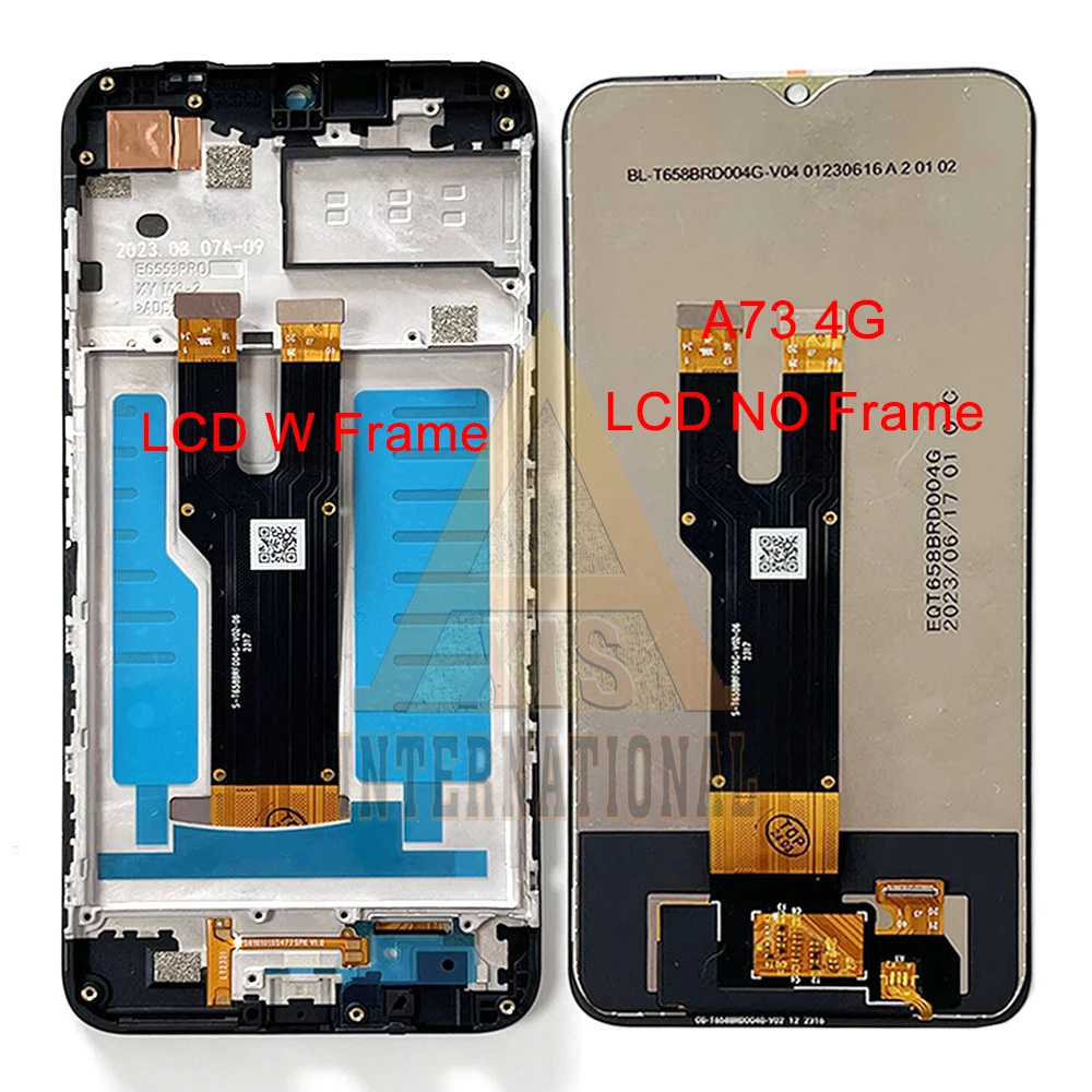 Original For ZTE Blade A73 LCD A73 4G 7060 Display Frame Screen Touch Panel Digitizer For ZTE Blade V50 Smart LCD 7060