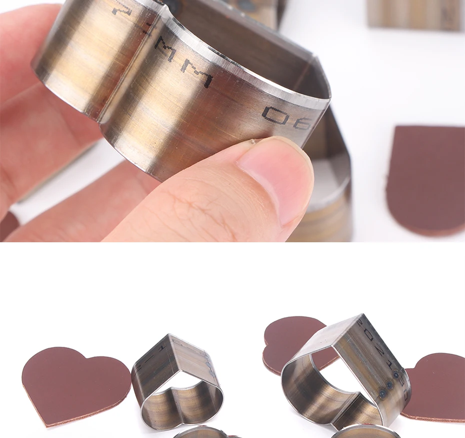 QJH 20–50 mm gestanzte Lederohrringe/Tropfenformschneider/8 Formen/Herz/Quadrat/Abgerundetes Quadrat/Dreieck/Hexagon/Pflaume/Tropfen/Blatt – Detail 26