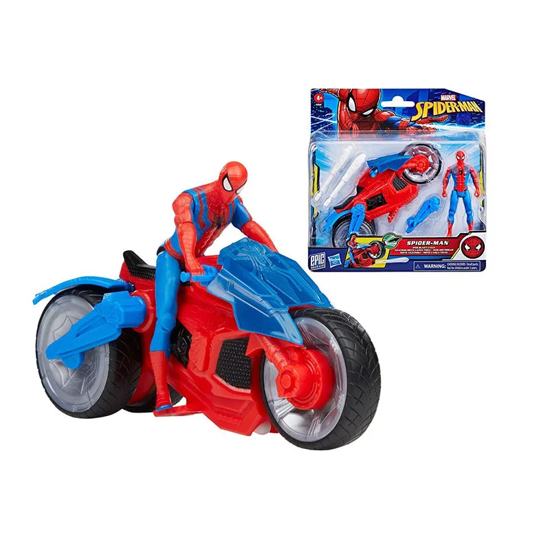 

Marvel Spider Man Web Blast Cycle Action Figure Cartoon Motorcycle Statue Model Collection Toys Desktop Decoration Perfect Gifts