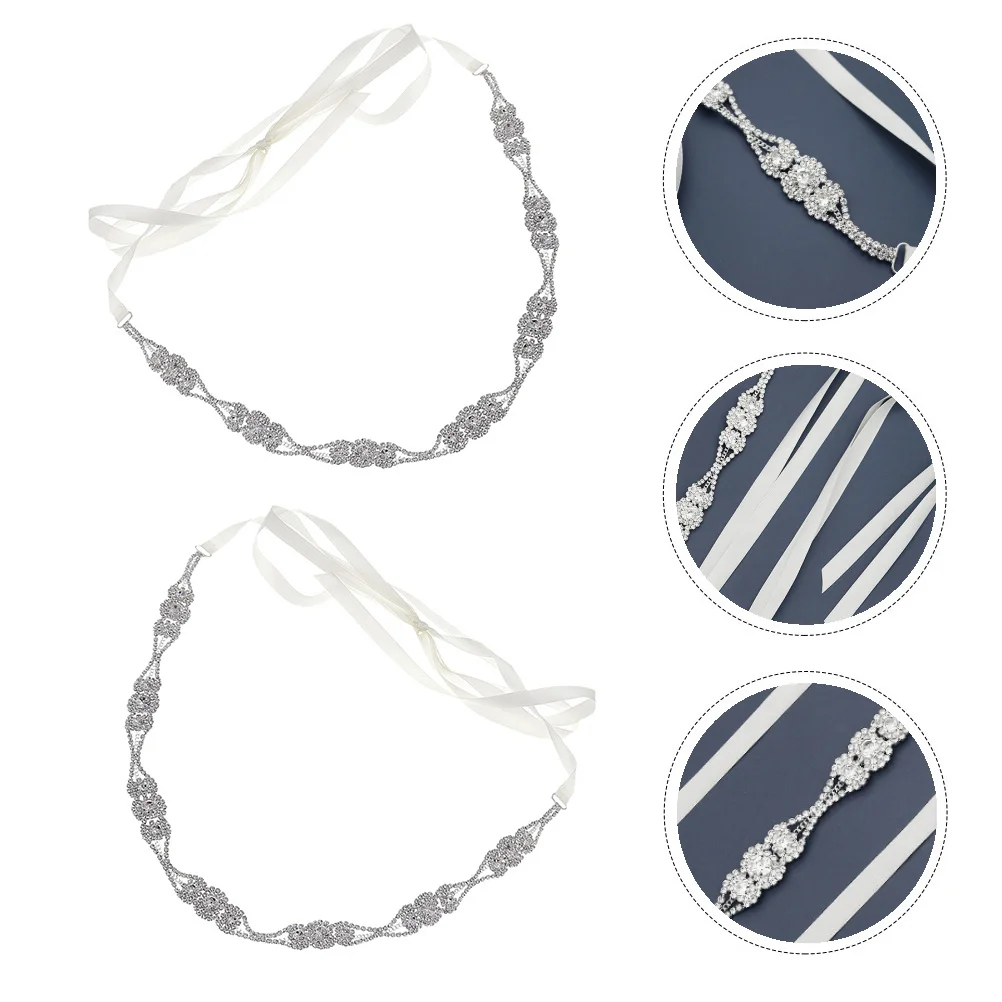 1 قطعة حزام الخصر حجر الراين الرجعية فستان أنيق وشاح للنساء حفل زفاف مأدبة تألق مجوهرات ديكور ضوء دائم #3