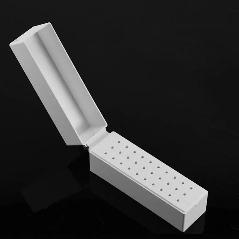 1PC 30 Holes Nail Art Drill Grinding Head Bit Holder Display Storage Box Nail Drill Bits Container Stand Rack view 5