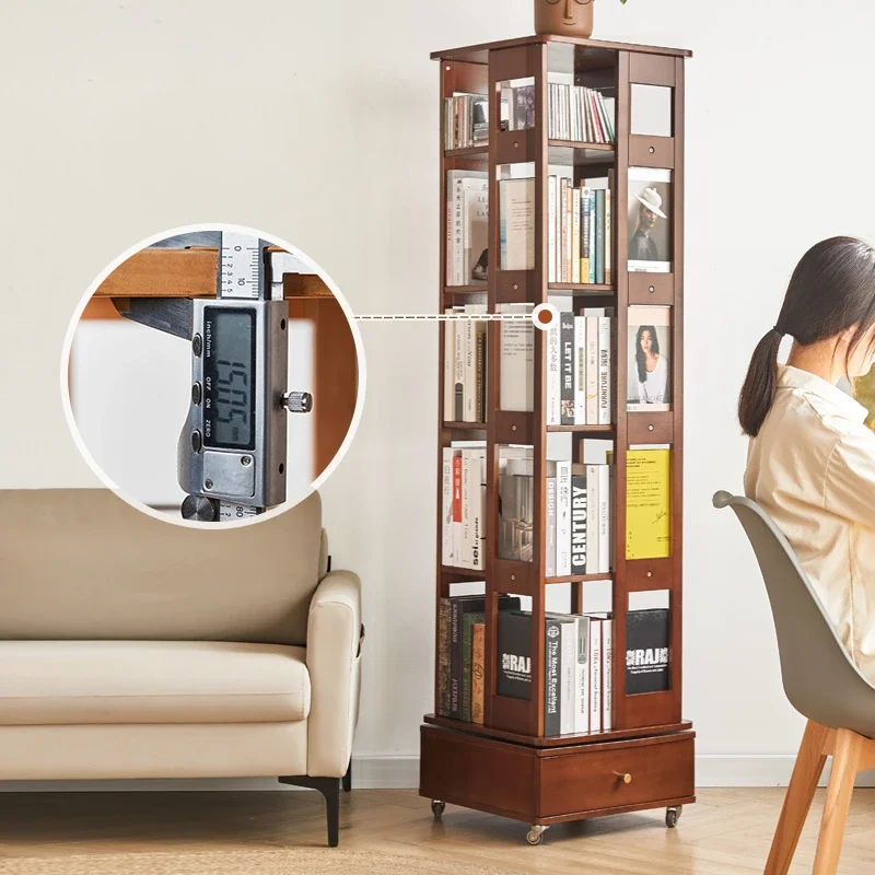 Children Rotating Bookcase Storage Cabinet Corner Bookcase Display Office Muebles Organizador Living Room Furniture YN50BC1